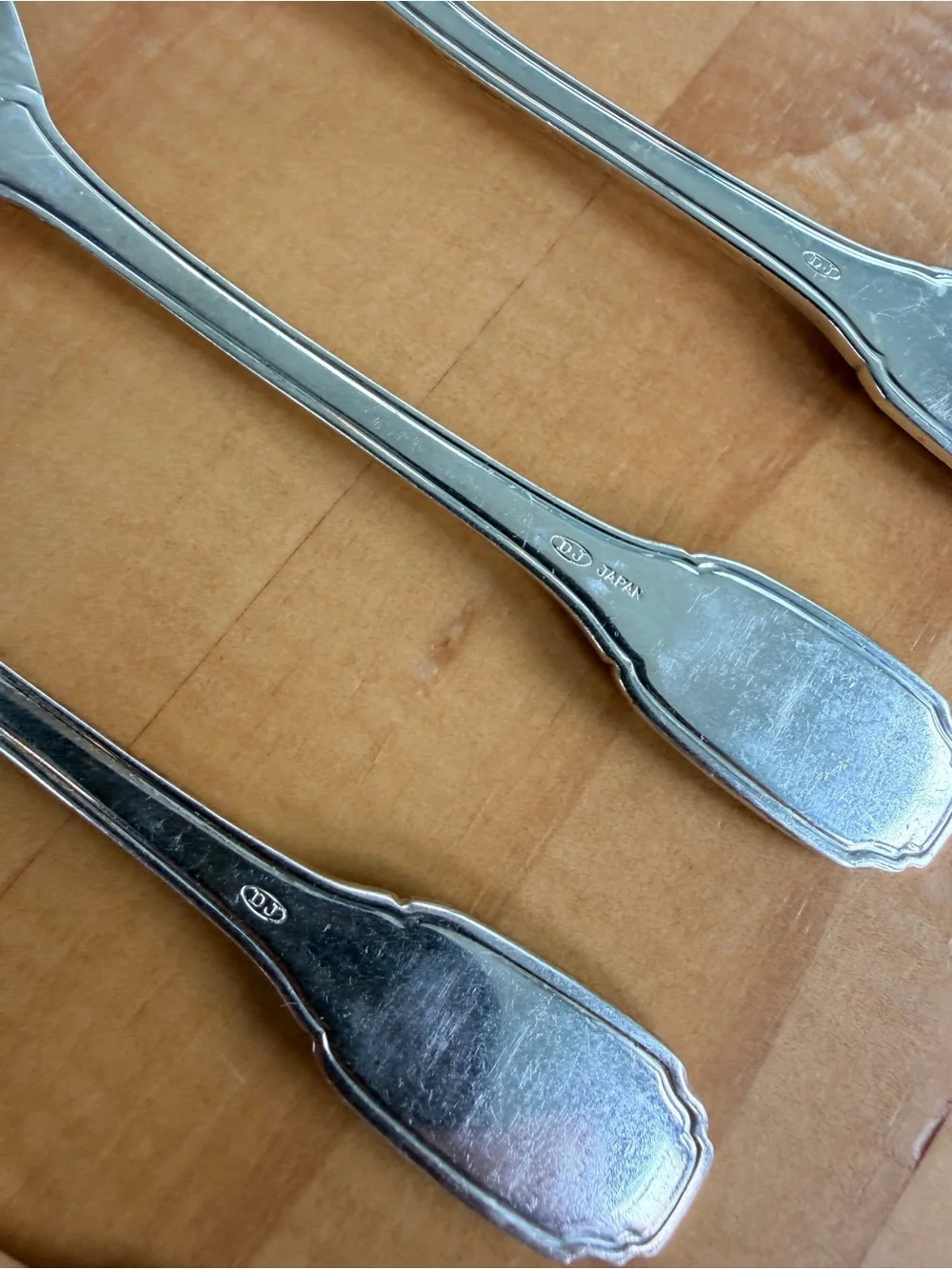 4 VTG DJ Oyster Cocktail Forks, Charcuterie Forks, Cottagecore, Beach RARE JAPAN